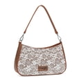 thumbnail image 1 of Wrangler Shoulder Bag for Women Lace Floral Small Purse Hobo Handbag, Brown, 1 of 7