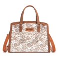 thumbnail image 1 of Wrangler Lace Tote Bag for Women, Medium Crossbody Top Handle Handbags Ladies Satchel Elegant Purse Charms for Wedding Gift, Brown, 1 of 6