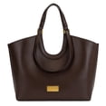 thumbnail image 1 of Wrangler Tote Bag for Women Vegan Leather Large Shoulder Purse, Coffee, 1 of 8