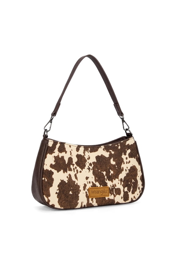 Wrangler Hobo Purse for Women Shoulder Purses Bag with Detachable Strap, Cow-Coffee