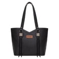 thumbnail image 1 of Wrangler Women Tote Bags Large Capacity Fashion Shoulder Handbag, Black, 1 of 7