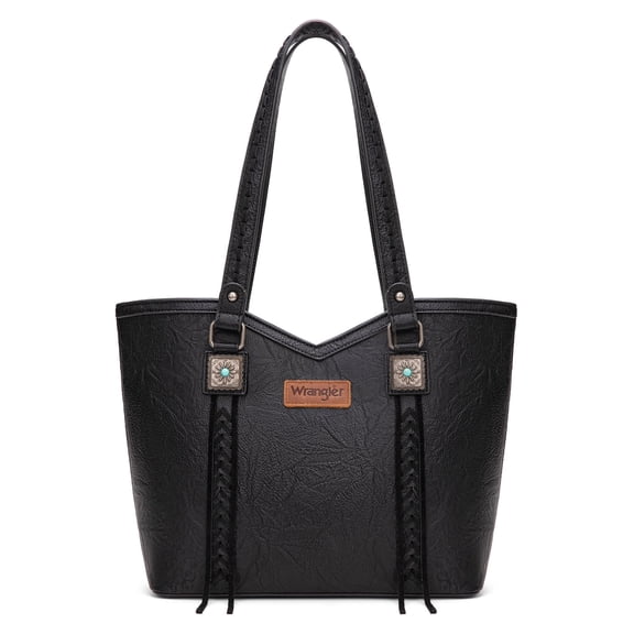 Wrangler Women Tote Bags Large Capacity Fashion Shoulder Handbag, Black