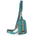 thumbnail image 1 of Wrangler Crossbody Sling Bags for Women Cross Body Purse with Detachable Strap, Drak Turquoise, 1 of 7