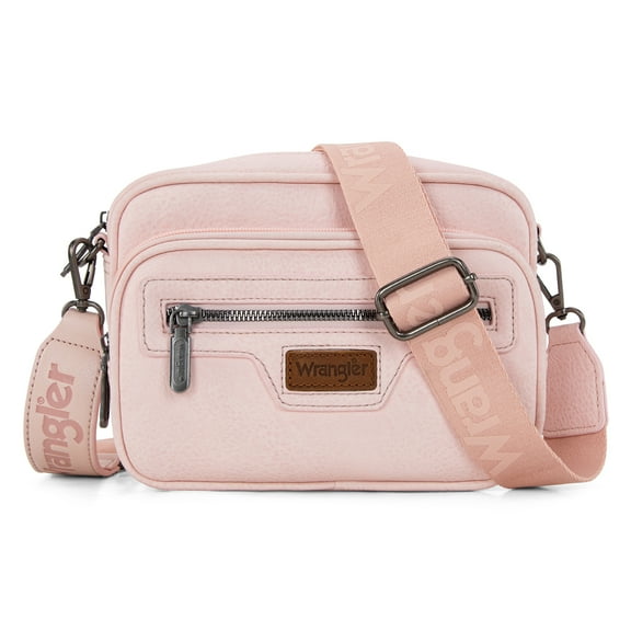Wrangler Crossbody Bag for Women Multi Pocket Crossover Bag Shoulder Pursea with Adjustable Strap, Pink