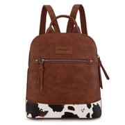 Wrangler Backpack Purse for Women Medium Ladies' Bookbag Travel Work Daypacks Bags, Cow-Brown