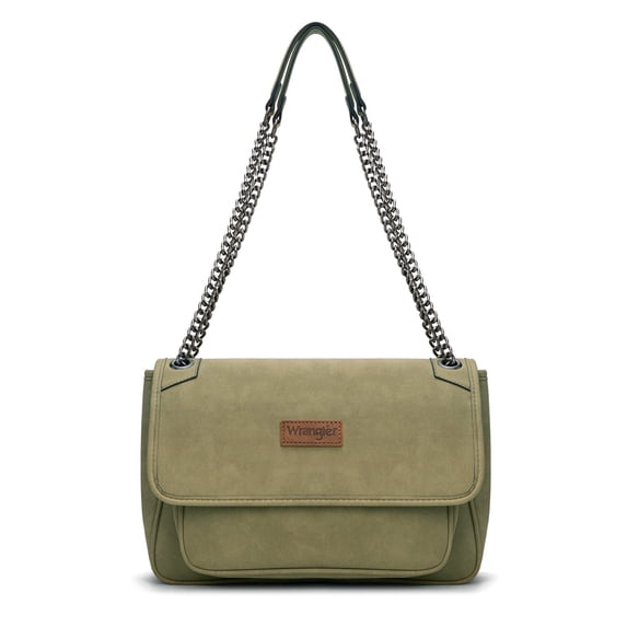 Wrangler Shoulder Bag for Women Retro Purses and Handbags Crossbody Bags with Chain Strap, Green