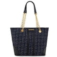 thumbnail image 1 of Montana West MEDIUM Tote Bag for Women Quilted Chain Handbags Shoulder Purse, Dark Black, 1 of 7