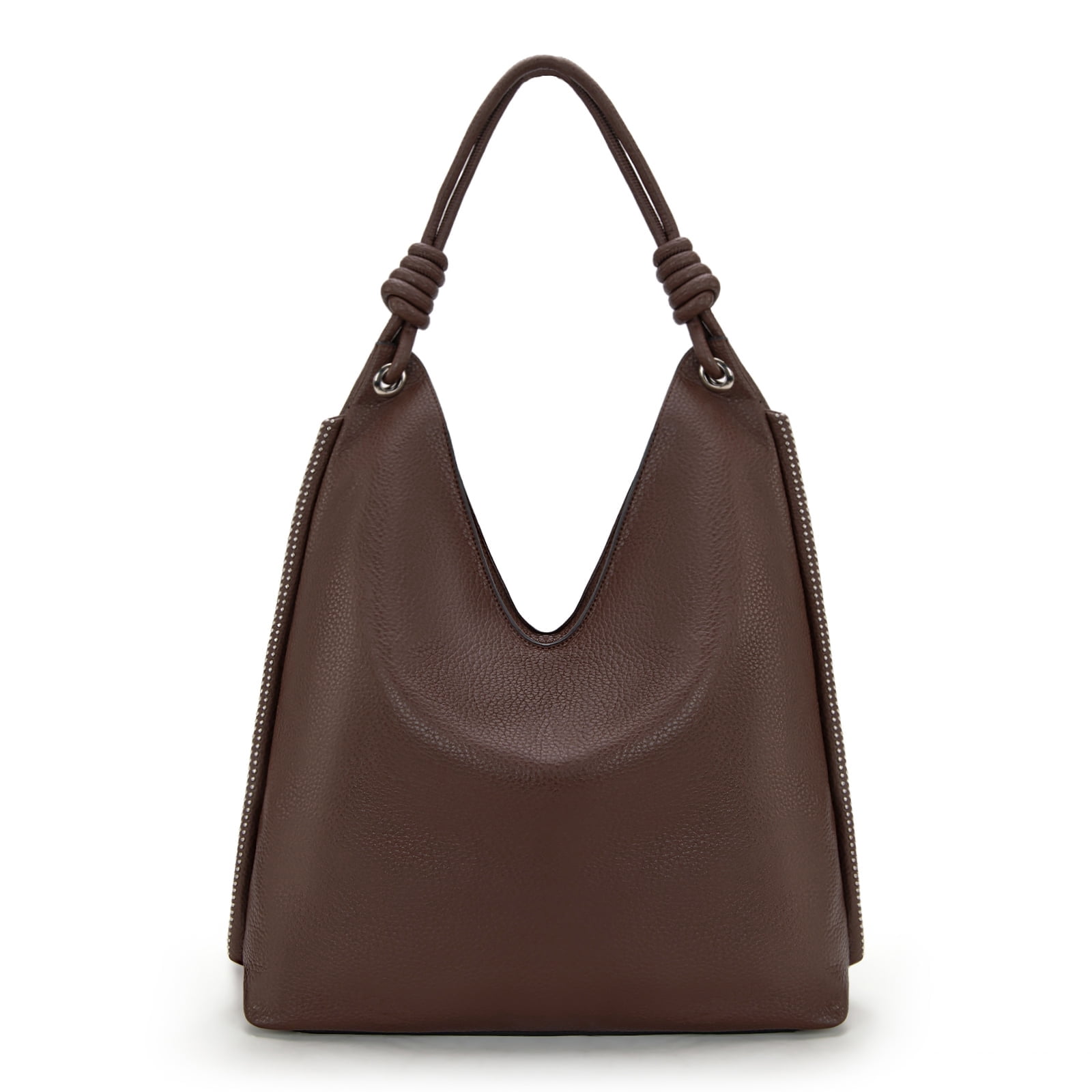 Montana West Hobo Bags for Women Soft Slouchy Top Handle Shoulder Purses Handbag with Knot Strap, Coffee