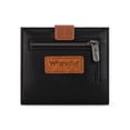 thumbnail image 1 of Wrangler Small Women's Wallet Slim Bifold Wallet RFID Credit Card Holder Minimalist Zipper Coin Pocket, Black-Brown, 1 of 7