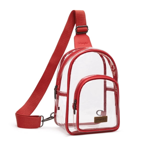 Wrangler Crossbody Clear Sling Bags for Women Stadium Approved Cross Body Purse for Sports Events Concerts