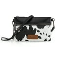 thumbnail image 1 of Wrangler Western Cowhide Crossbody Bags for Women Clutch Wristlet Purse, black, 1 of 6