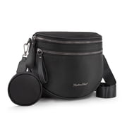 Large Crossbody Bags for Women Bum Bag Sling Purse with Adjustable Strap, Black