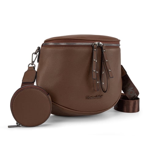 Crossbody Bags Bum Bag for Women Large Sling Bag with Adjustable Strap and Coin Purse, Coffee