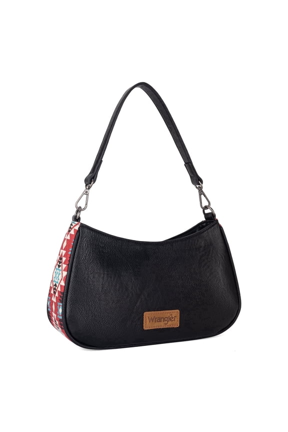 Wrangler Hobo Purse for Women Shoulder Purses Bag with Detachable Strap, Black
