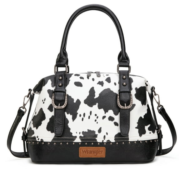 Wrangler Doctor Bag for Women Satchel Handbags, Cow-Black