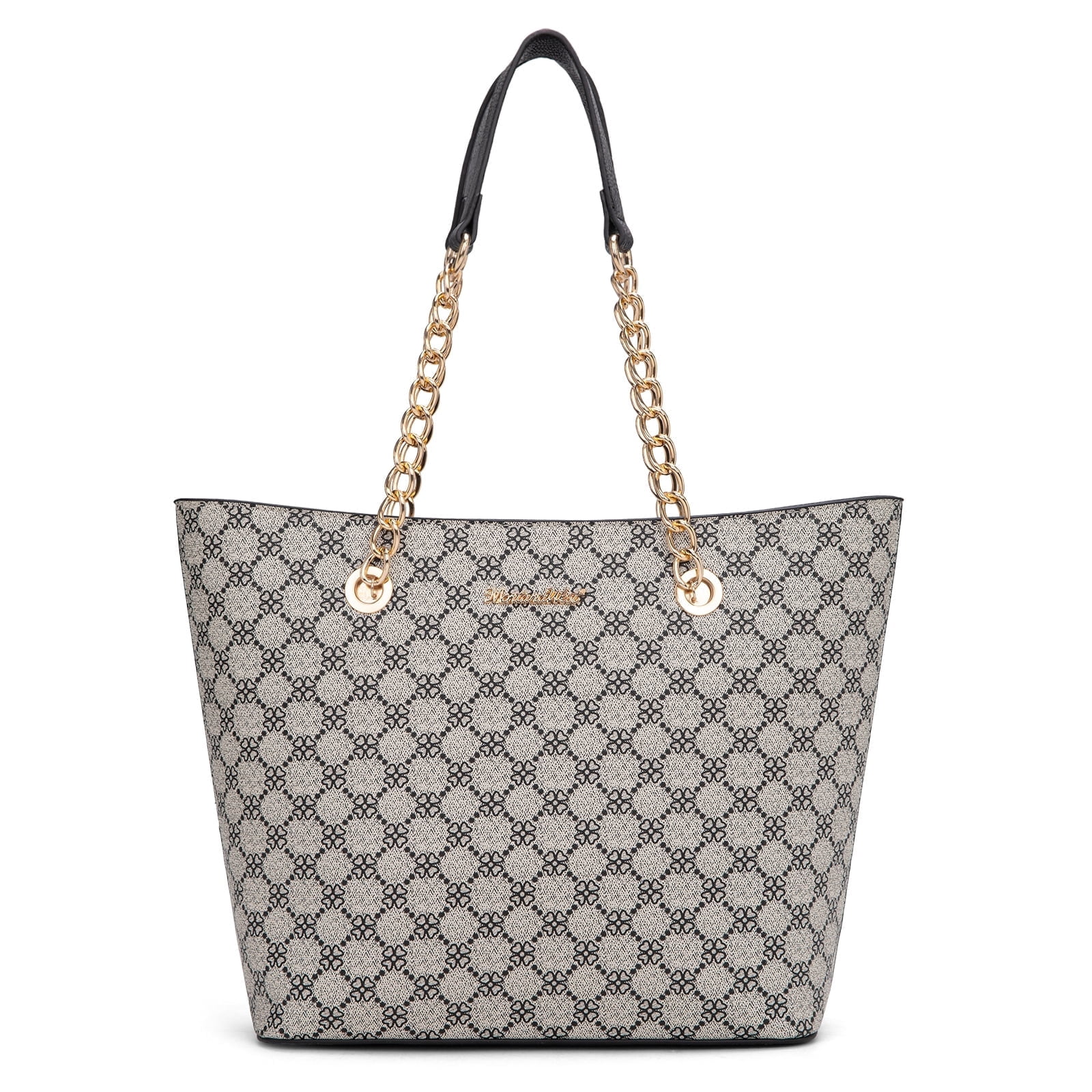 Montana West Tote Bag for Women Chain Top-handle Handbags, Black