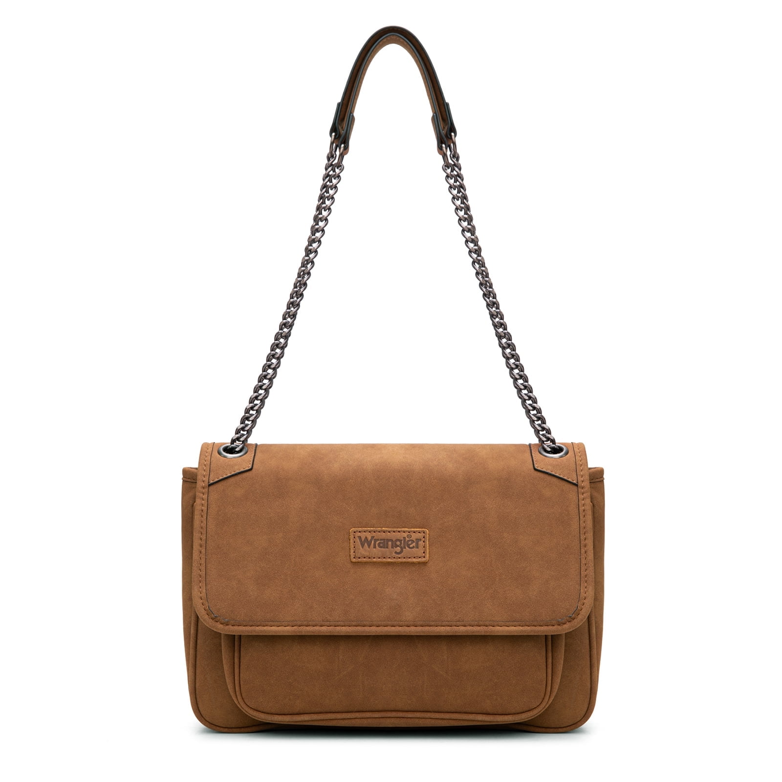 Wrangler Shoulder Bag for Women Retro Purses and Handbags Crossbody Bags with Chain Strap, Brown