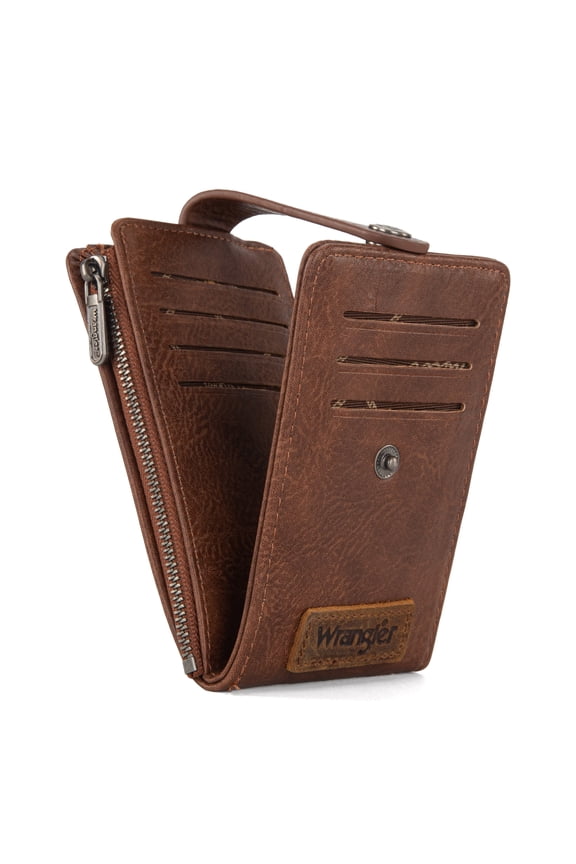 Wrangler Womens Bifold Wallet Vintage Multi Credit Card Holder for Women Slim Minimalist with Zipper Pocket Coin Purse