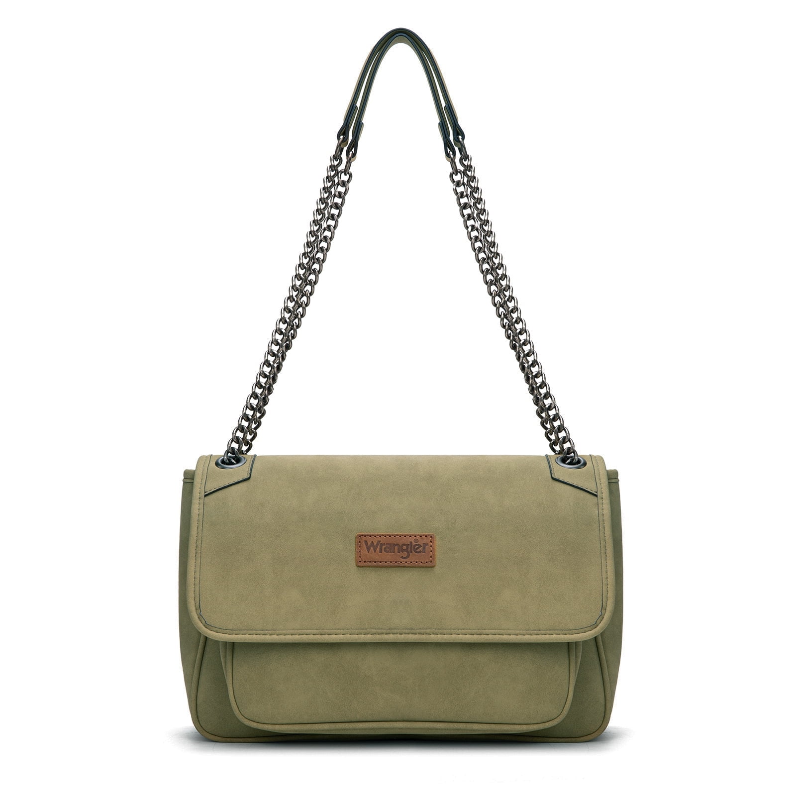 Wrangler Shoulder Bag for Women Retro Purses and Handbags Crossbody Bags with Chain Strap, Green