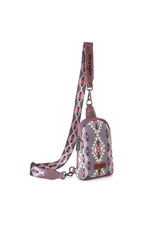 Wrangler Crossbody Sling Bags for Women Cross Body Purse with Detachable Strap, Light Violet
