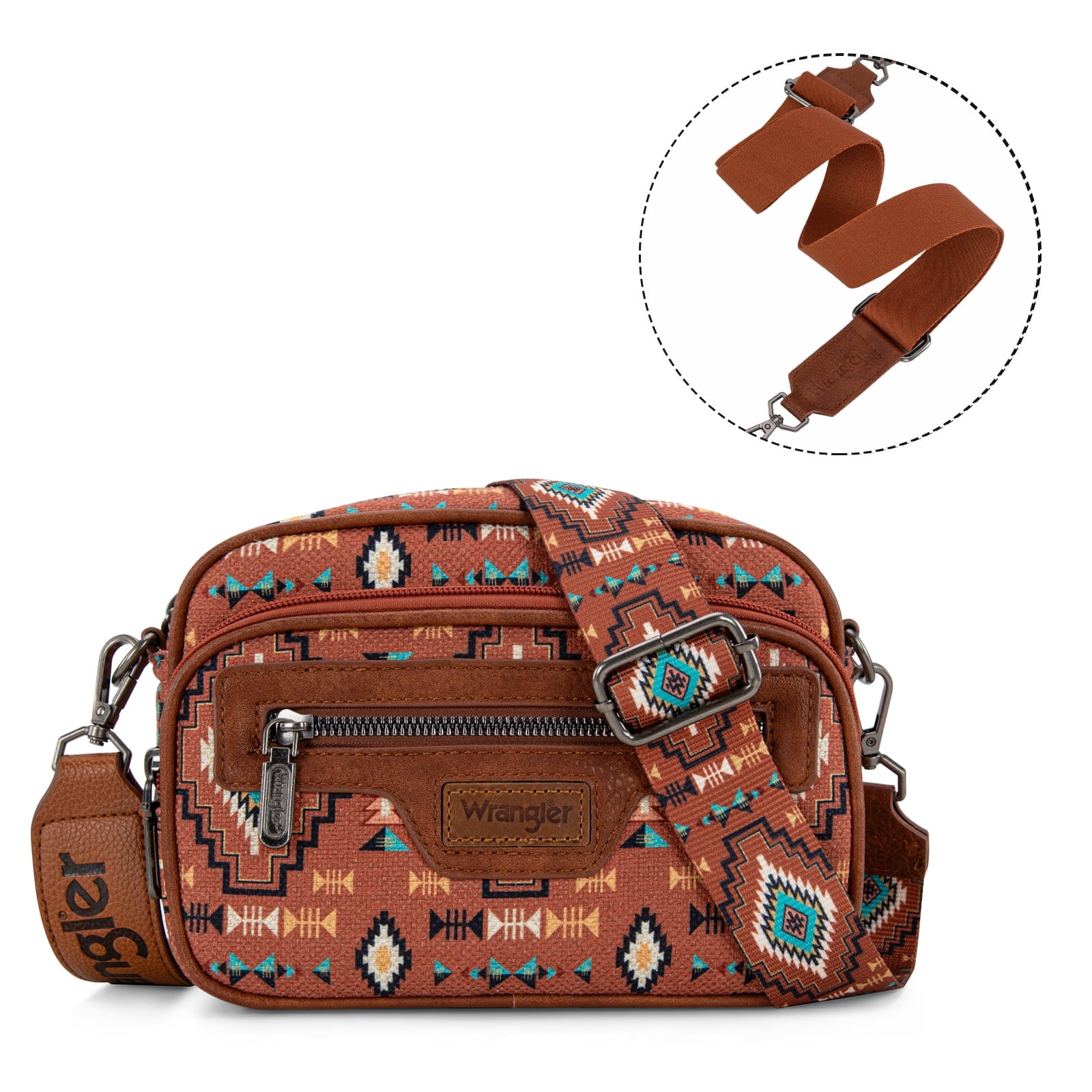 Women's Vegan Leather Crossbody Bag - Vintage Hobo Style With Adjustable Guitar Strap
