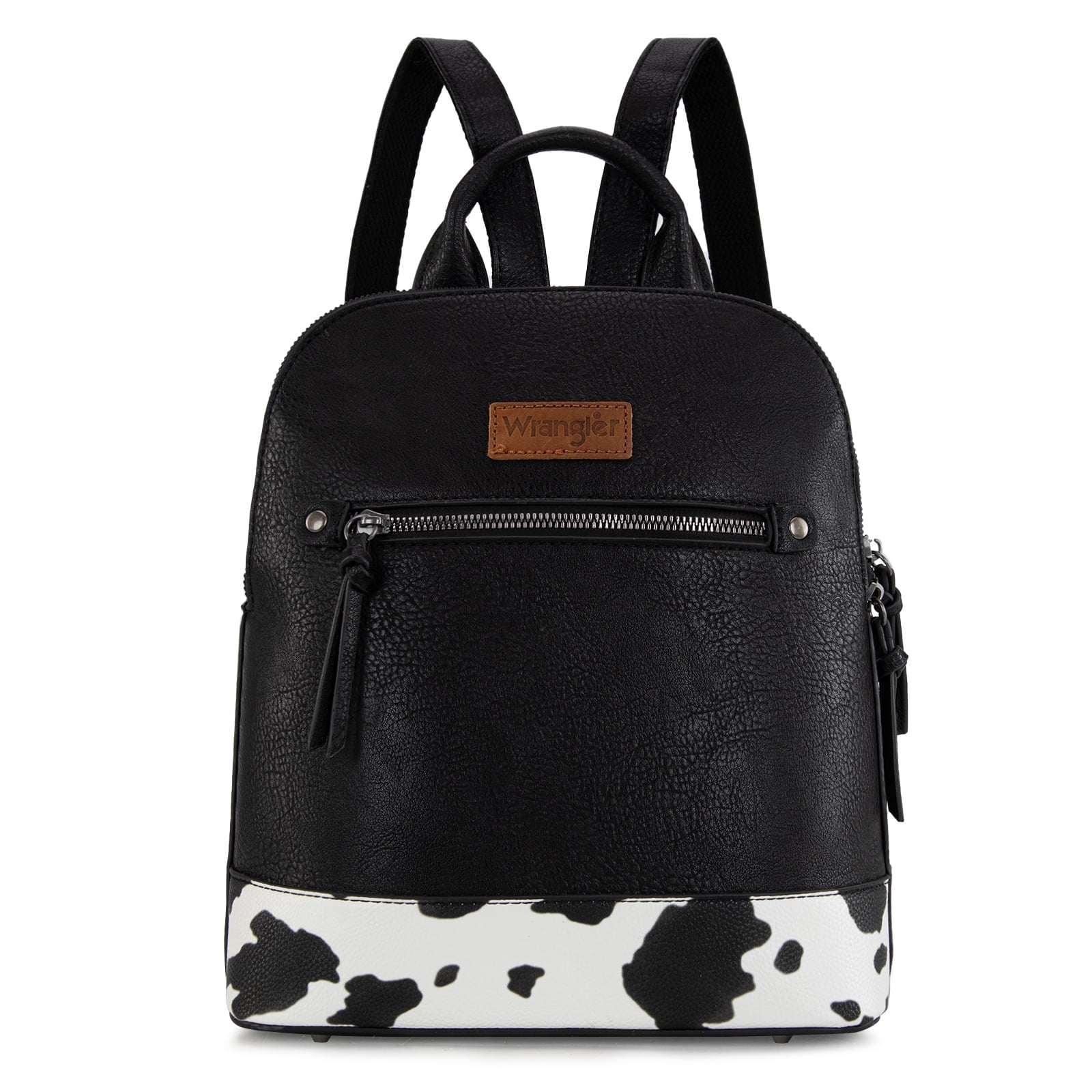 Wrangler Backpack Purse for Women Medium Ladies' Bookbag Travel Work Daypacks Bags, Cow-Black