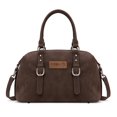thumbnail image 1 of Wrangler Suede Doctor Bag Top Handle Purse Satchel Handbags Suede Crossbody Barrel Handbags for Women, Coffee, 1 of 7