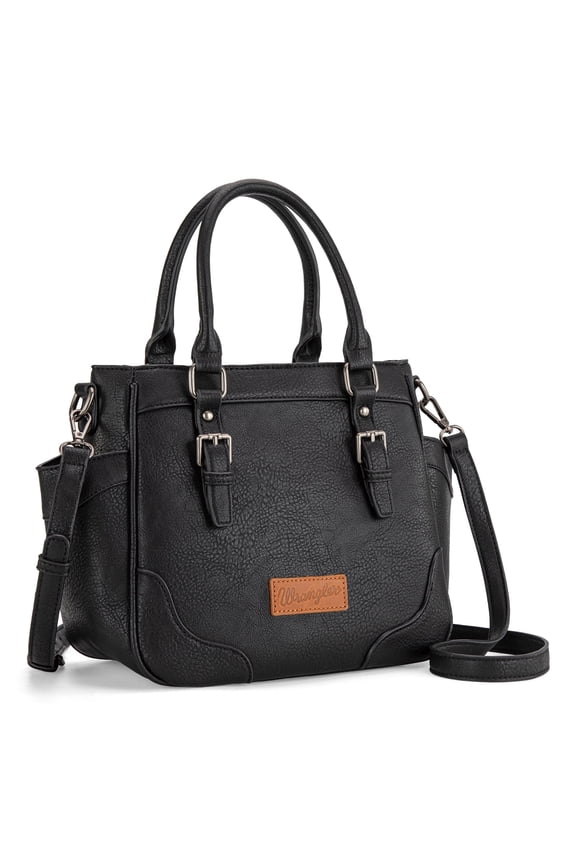 Wrangler Tote Bags for Women Medium Crossbody Purses Designer Top Handle Handbags, Black