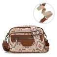 thumbnail image 1 of Wrangler Aztec Crossbody Bag for Women Vegan Leather Vintage Multi Pocket Crossover Bag Shoulder Pursea with Adjustable Strap, Light Brown, 1 of 7