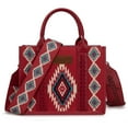 thumbnail image 1 of Wrangler Tote Bag for Women Western Shoulder Purse Aztec Satchel Handbags, Burgundy, 1 of 7