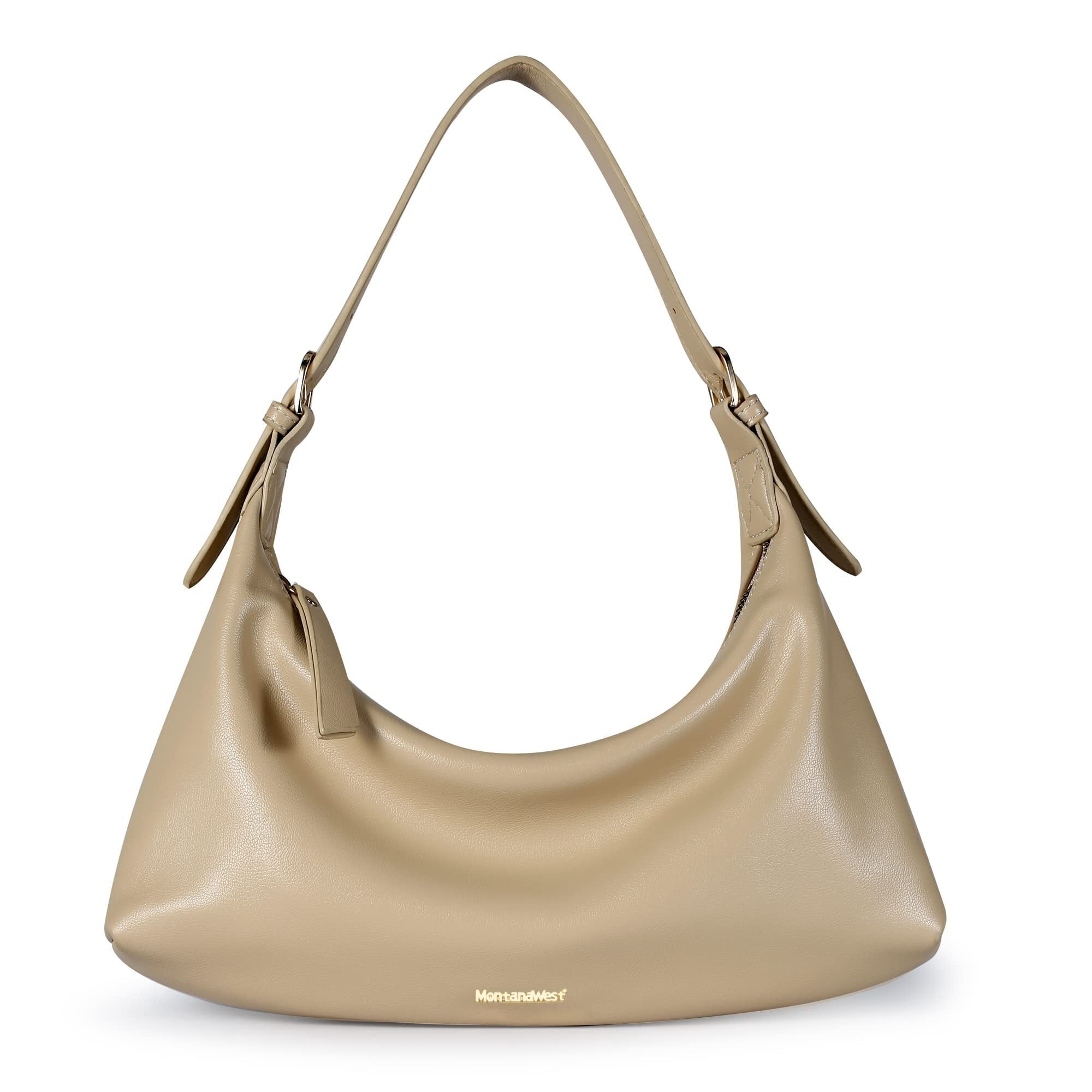 Montana West Hobo Bags for Women Shoulder Trendy Purses Leather Clutch Purse and Handbags, Tan