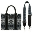 thumbnail image 1 of Wrangler Aztec Tote Bag for Women Boho Shoulder Purses and Handbags, Aztec Black, 1 of 7