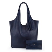 Slouchy Hobo Bags for Women Soft Designer Shoulder Purses Ladies Top Handle Handbag, Dark Blue deal from Walmart