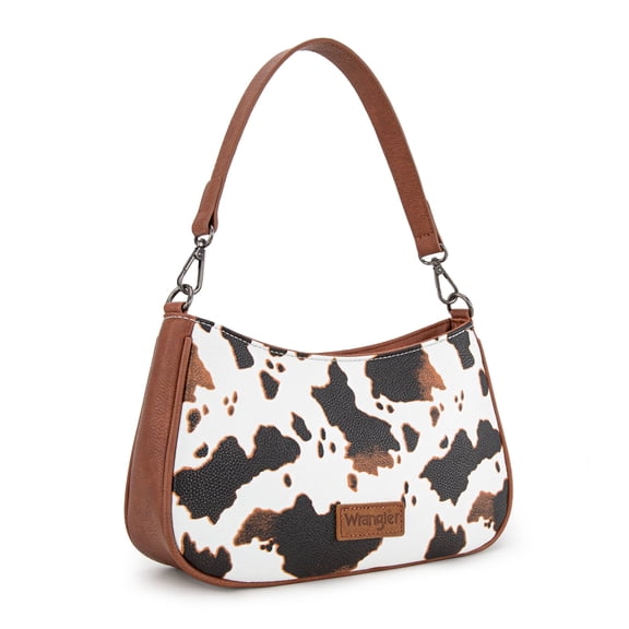Wrangler Hobo Purse for Women Shoulder Purses Bag with Detachable Strap, Cow-Brown