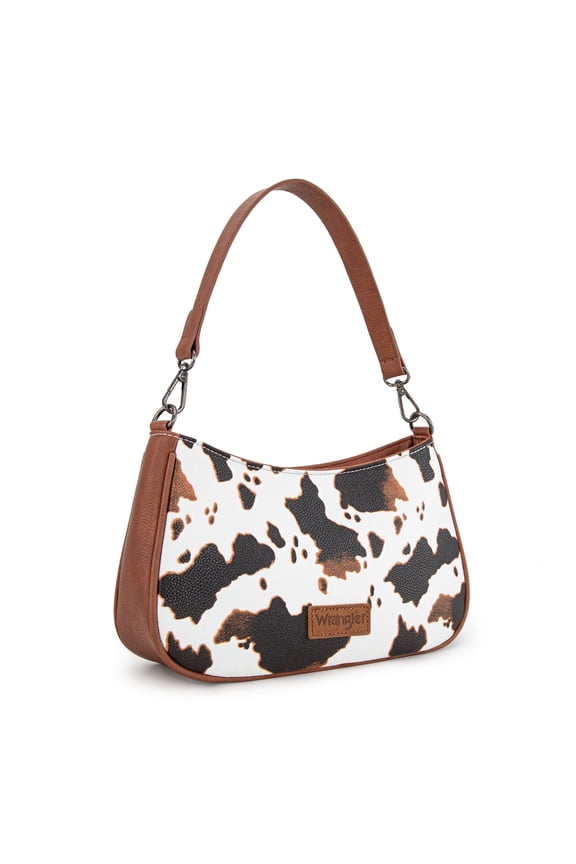 Wrangler Hobo Purse for Women Shoulder Purses Bag with Detachable Strap, Cow-Brown