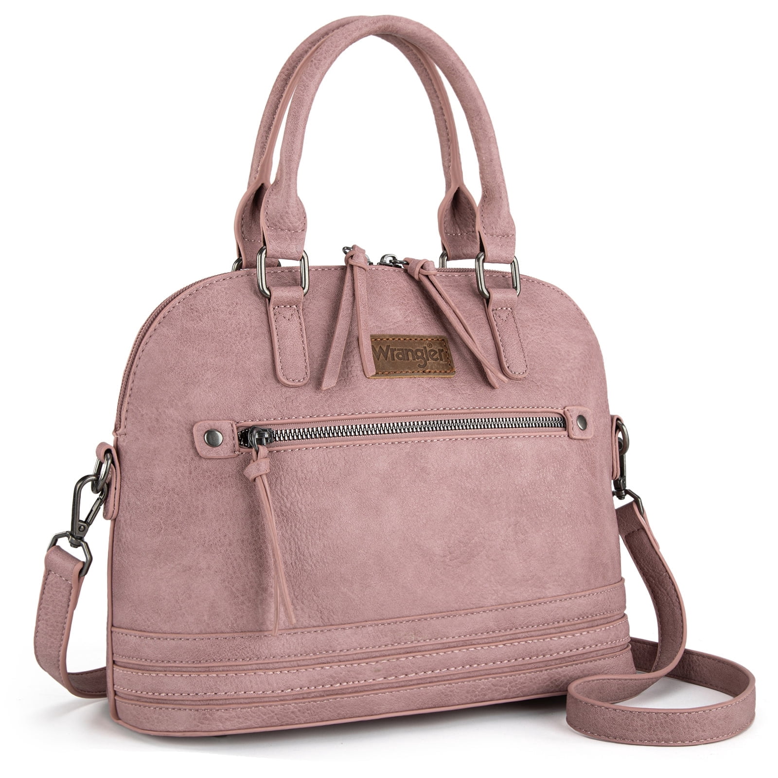 Wrangler Top-Handle Bags for Women Laptop Crossbody Tote Bag Purse, Dark pink