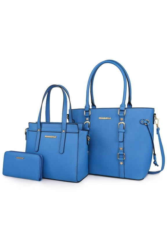 3PCS Purses for Women Tote Bag and Wallet Set Shoulder Satchel Handbags