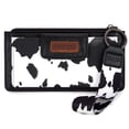 thumbnail image 1 of Wrangler Minimalist Wristlet Wallet with Phone Slot & RFID Protection & Smooth Zipper, Cow Black, 1 of 7