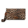thumbnail image 1 of Wrangler Womens Wristlet Wallet RFID Blocking Bifold Clutch Credit Card Holder Purse with Crossbody Strap, Leopard-Brown, 1 of 7