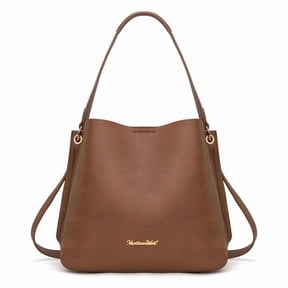 Montana West Hobo Purse for Women Bucket Shoulder Bag with Crossbody Strap, Dark Brown