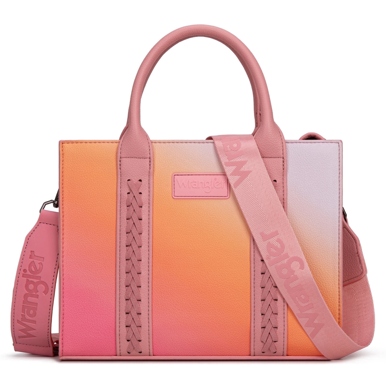 Wrangler purses for womens Gradient tote bag satchel bag womens purses and handbags cute trendy woman bolsa top handle with strap, Pink