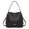 thumbnail image 1 of Montana West Hobo Purse for Women Bucket Shoulder Bag with Crossbody Strap, Black, 1 of 7