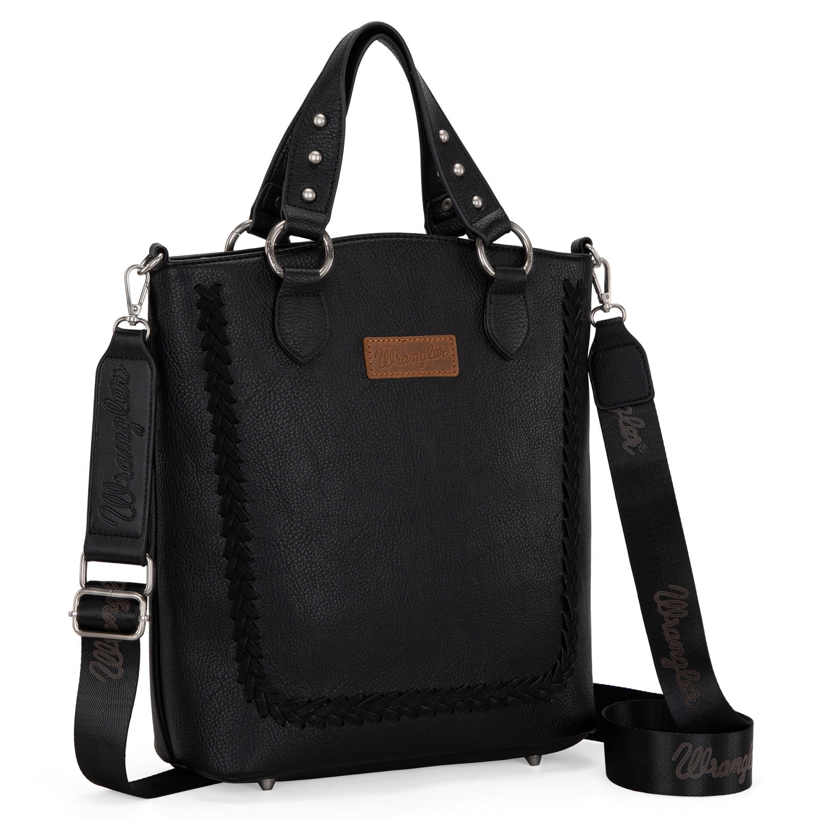Wrangler Tote Bag for Women Large Crossbody Purses Western Designer Handbags, Black