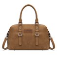 thumbnail image 1 of Wrangler Suede Doctor Bag Top Handle Purse Satchel Handbags Suede Crossbody Barrel Handbags for Women, Khaki, 1 of 7