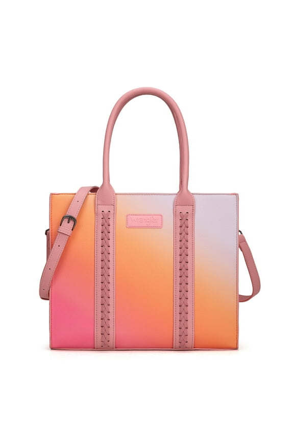 Wrangler Purses for Women Large Work Tote Bags with Strap Vintage Top-Handle Handbags, Pink