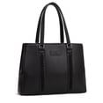 thumbnail image 1 of Wrangler Double Compartment Tote Bag for Women Whipstitch Handbag, Black, 1 of 7