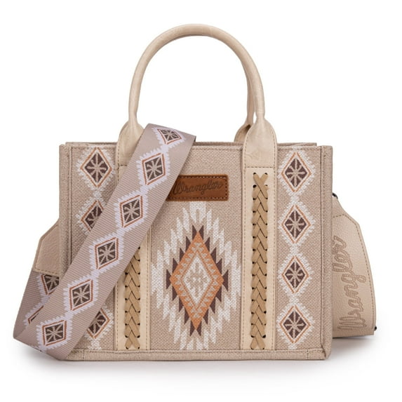 Wrangler Tote Bag for Women Western Shoulder Purse Aztec Satchel Handbags, Tan