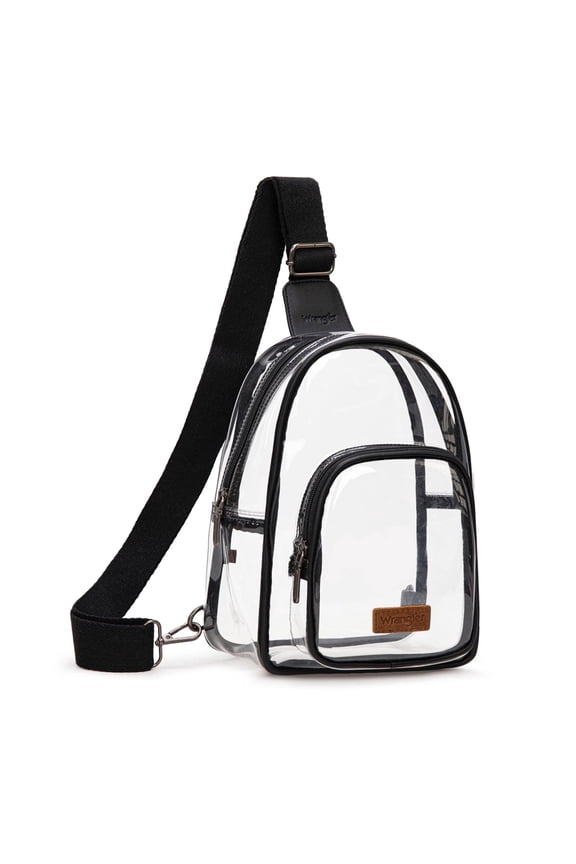 Wrangler Crossbody Clear Sling Bags for Women Stadium Approved Cross Body Purse for Sports Events Concerts