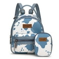 thumbnail image 1 of Wrangler Mini Backpack Cute Cow Print Backpack Purse for Women, Blue, 1 of 7