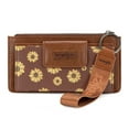 thumbnail image 1 of Wrangler Wallet for Women Floral Wristlet Wallets Ladies Female Large Clutch Wallets with Coin Purse and Rfid Lining, Brown, 1 of 8
